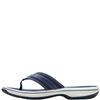 CLARKS WOMENS FLAT STRAP SANDAL - NAVY